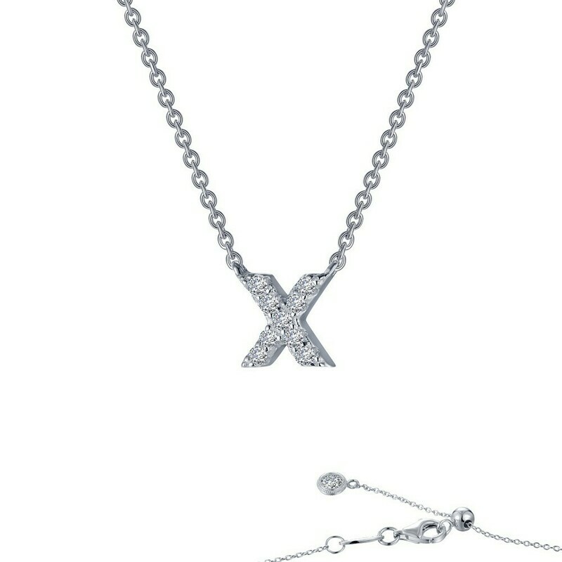 Letter X pendant necklace