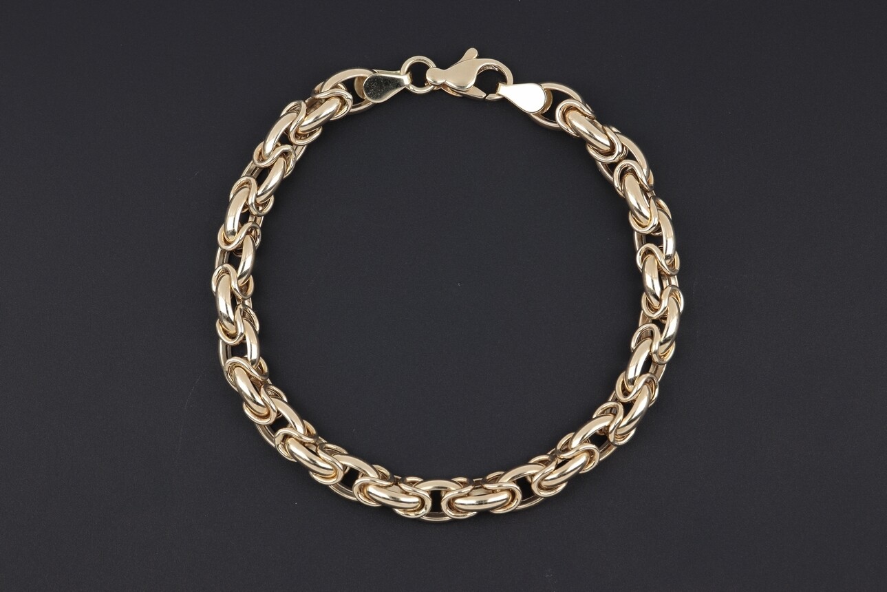 14KYG Byzantine link Bracelet