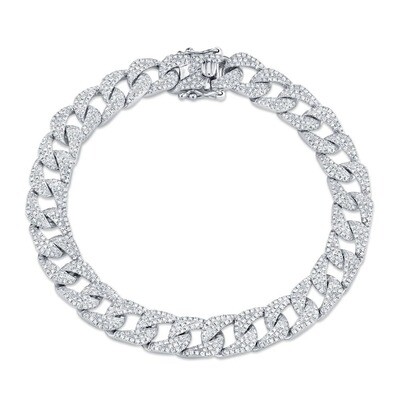 3.19CT DIAMOND PAVE CHAIN BRACELET 3.19CT DIAMOND PAVE CHAIN BRACELET