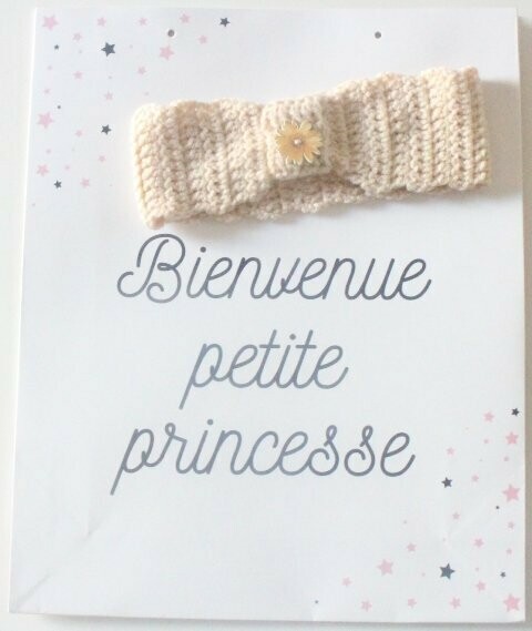 Bandeau En Laine Bebe Couleur Biche