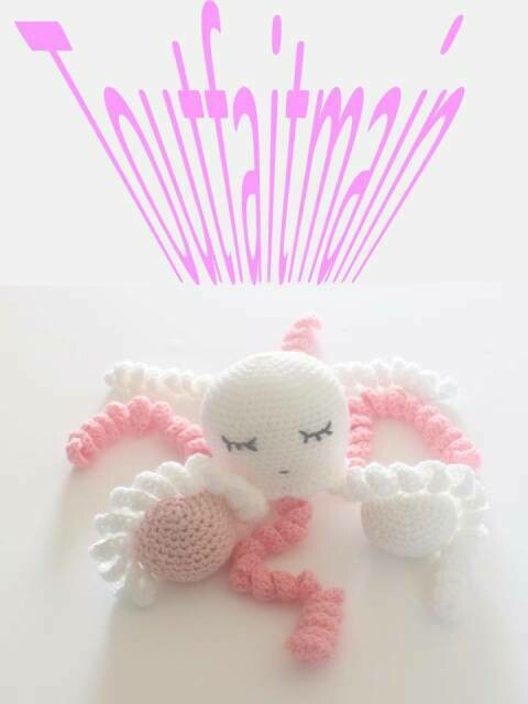 Doudou Pieuvre Endormi Fait Main Au Crochet