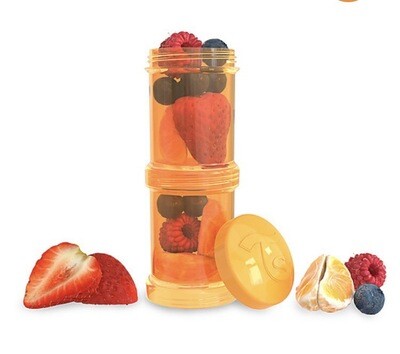 Set di 2 Contenitori Arancione Sunbeam per Latte o Snack da 100 ml - Compatibili con tutti i Biberon Twistshake, senza BPA!