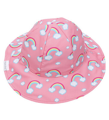 Baby Cappello Estivo Reversibile Anti-UV SPF 50+ arcobaleno/unicorno flapjackkids 2/4 anni