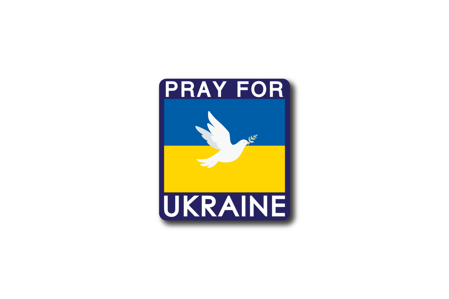 Pray For Ukraine Dove Sticker