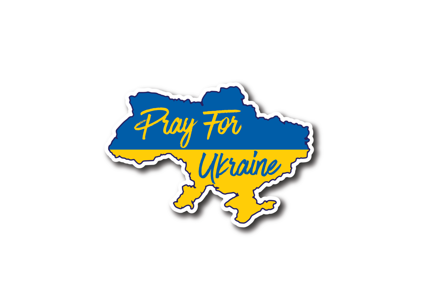 Pray For Ukraine Maps. Sticker