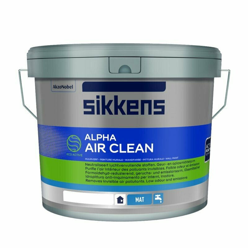 SIKKENS - FINITURE MURALI LAVABILI - ALPHA AIR CLEAN MAT 10L SIKKENS - FINITURE MURALI LAVABILI - ALPHA AIR CLEAN MAT 10L