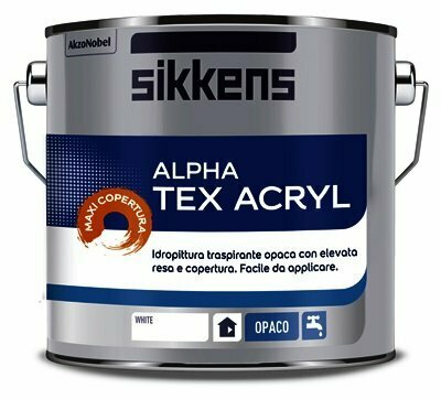 SIKKENS - FINITURE MURALI TRASPIRANTI - SI ALPHA TEX ACRYL NEW BIANCO 1L