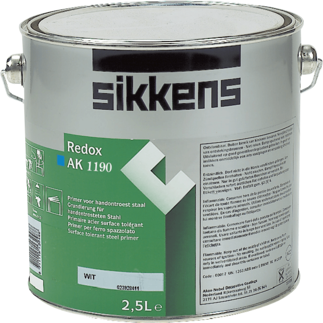 SIKKENS - REDOX - FONDI PER FERRO E LEGHE LEGGERE - SI REDOX AK 1190 PLUS RED 5L