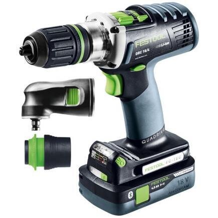 FESTOOL - Trapano avvitatore a batteria DRC 18/4 5,2/4,0Ah I-Set-SCA QUADRIVE