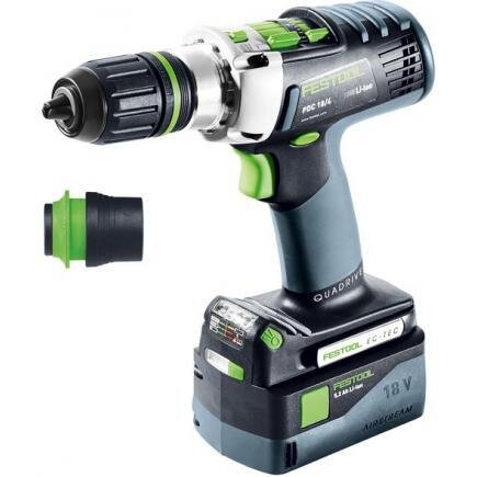 FESTOOL - Trapano avvitatore con percussione a batteria PDC 18/4 5,2/4,0Ah I-Plus-SCA QUADRIVE