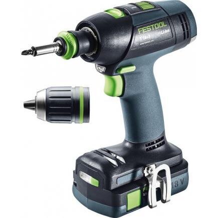 FESTOOL - Trapano avvitatore a batteria T 18+3 C 3,1-Plus GB 110V