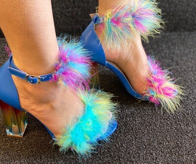 Sassy - Multi-color Feather Heel Sassy - Multi-color Feather Heel