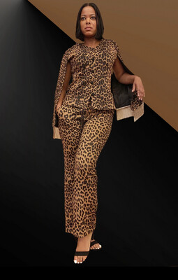 Leopard Gold Pant Set 