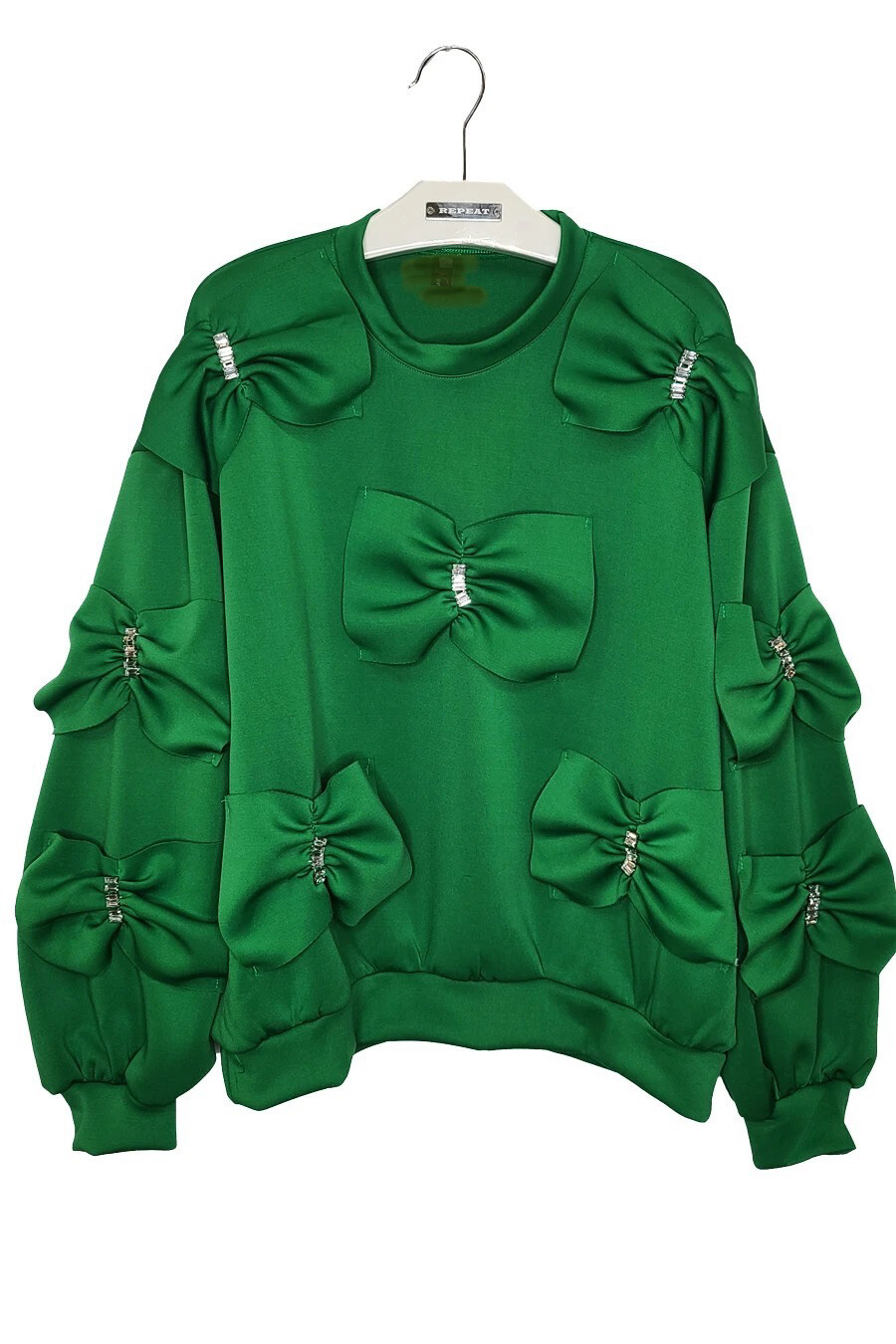 Green Bling Bow Sweatshirt