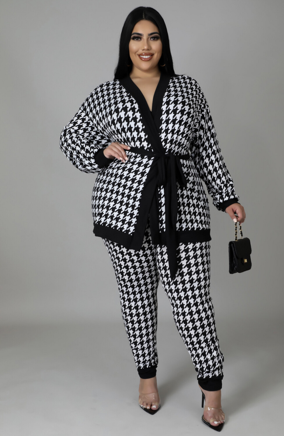 The Houndstooth Set With Belt