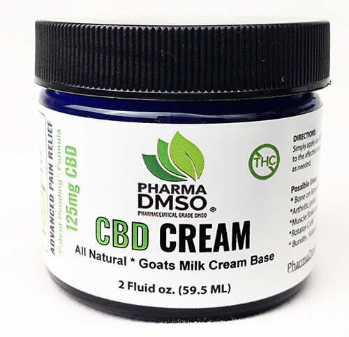 2 OZ CBD Cream 125mg Broad Spectrum CBD Cream &quot;Patent Pending formula&quot; No THC