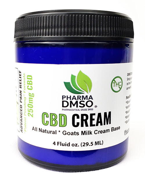 4 oz. CBD Cream 250mg CBD Isolate &quot;Patent Pending formula&quot; No THC