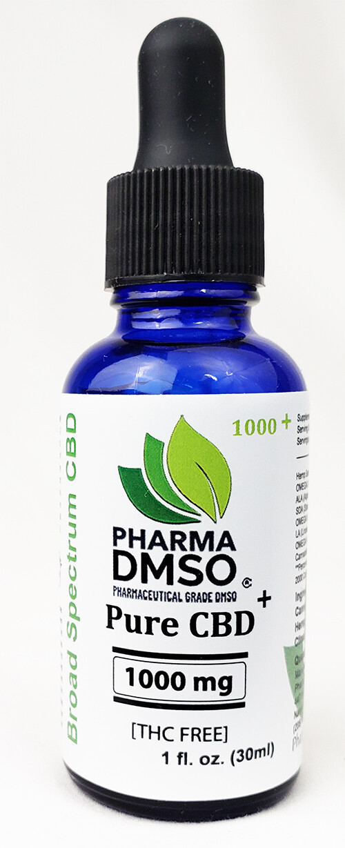 1000mg CBD+  Broad Spectrum CBD Isolate Tincture NOTHC Unflavored