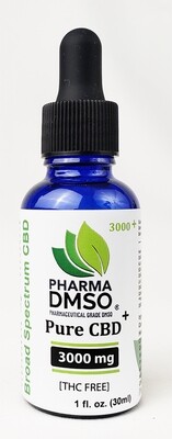 3000mg CBD+ all Natural Tincture Zero THC Unflavored