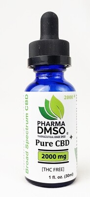 2000mg CBD+ all Natural Tincture Zero THC Unflavored