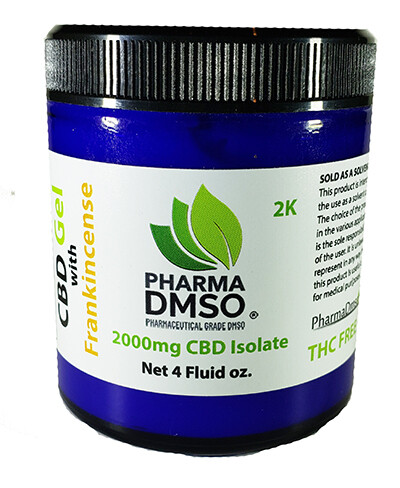 CBD Gel 2000mg of CBD Isolate/ With Frankincense 4oz. No THC