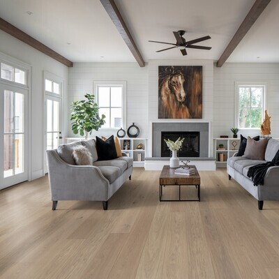 Misty White Oak | Natural  8x87 | 11mm thick Hardened Wood Floors