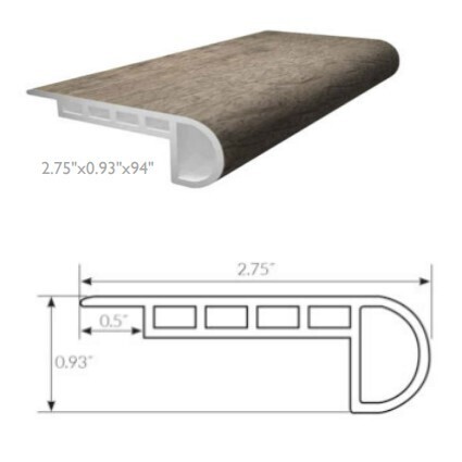 Stair Nose - Harbor Plank - Tea Party Brown 2002