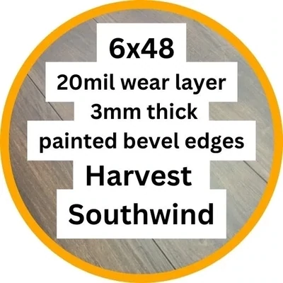 6x48 | 20mil wear layer | 3mm thick | painted bevel edges | Harvest Southwind