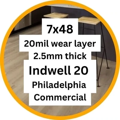 7x48 | 20mil wear layer | 2.5mm thick | Indwell 20 Philadelphia Commercial