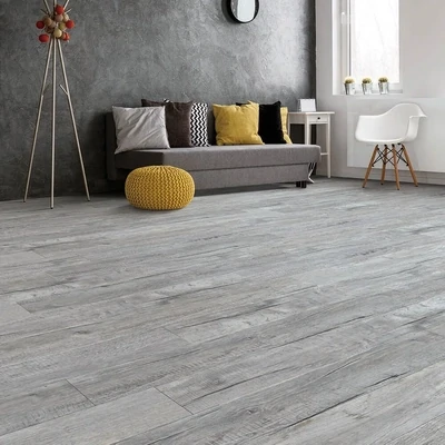 Silver Rustic Oak 7x48 Glue Down Vinyl Flooring – 20 mil Wear Layer, 2.5mm Thick