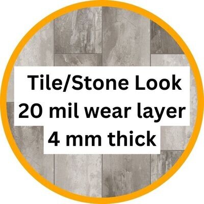 Tile/Stone Look | 20mil wear layer | 4mm thick