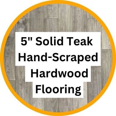 5" Solid Teak Hand-Scraped Flooring