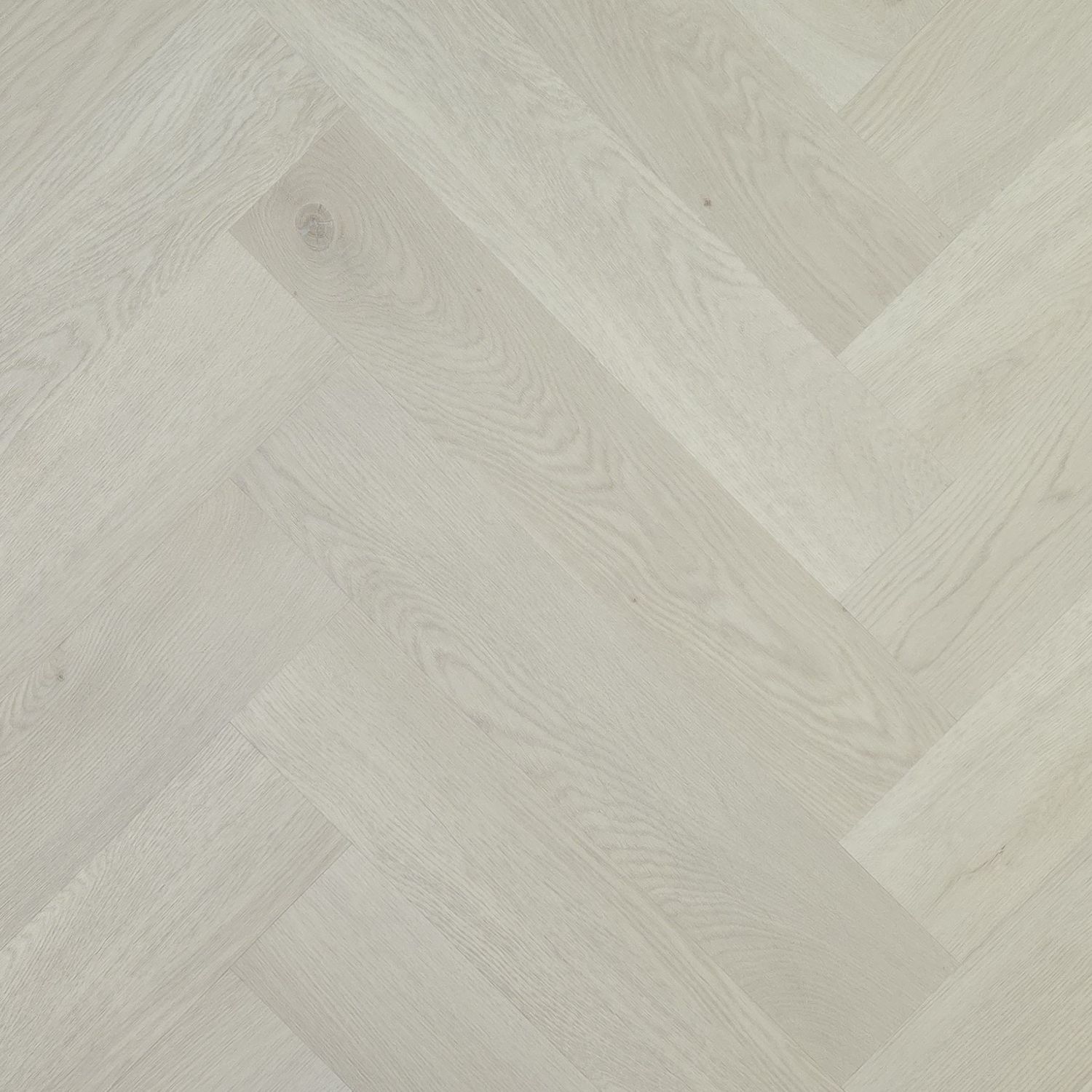 Herringbone LVP flooring white Oak look 