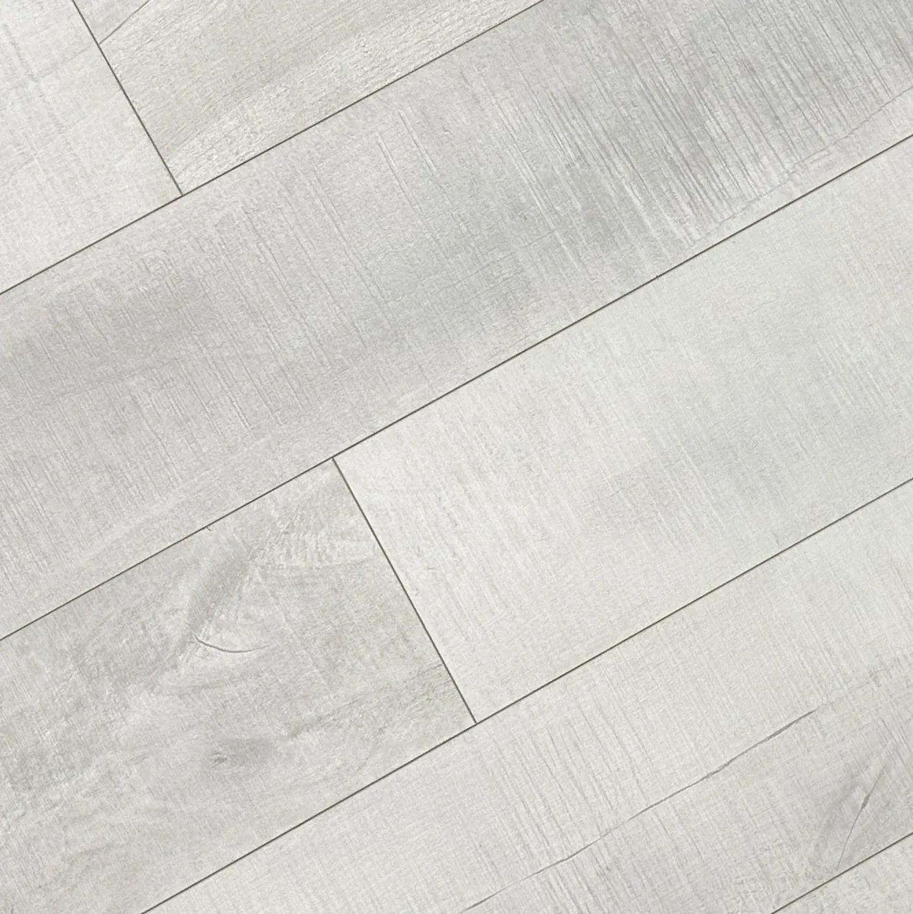 Pristine White 7&quot;x48&quot; AC5 Waterproof Laminate Flooring