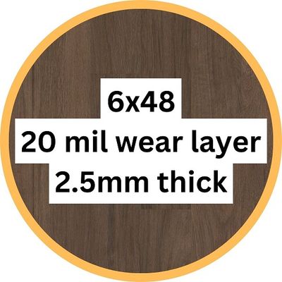 6x48 | 20mil wear layer | 2.5mm thick | Made in USA
