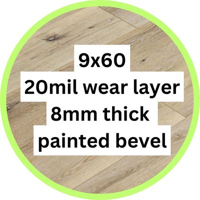 9x60 | 20mil wear layer | 8mm thick | painted bevel