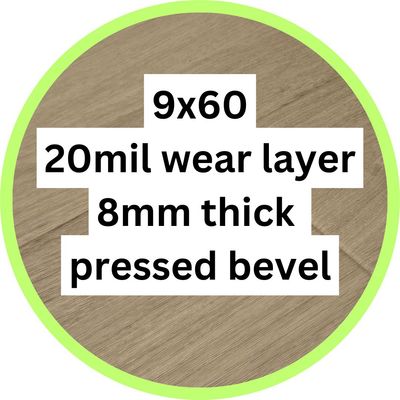 9x60 | 20mil wear layer | 8mm thick | Pressed Bevel