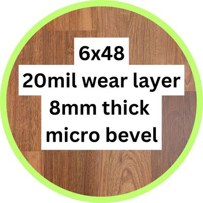6x48 | 20mil wear layer | 8mm thick | micro bevel