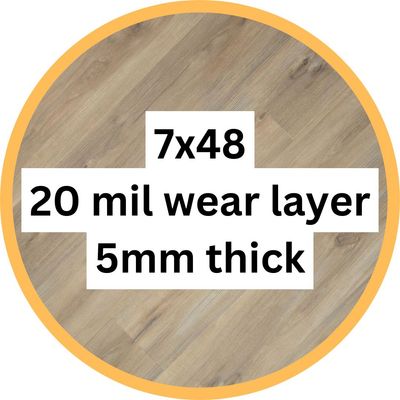 7x48 Loose Lay Vinyl Plank | 20 mil wear layer | 5 mm thick