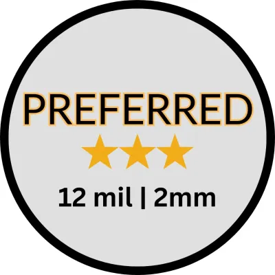 preferred - 12 mil wear layer - 2 mm thick - glue down LVP