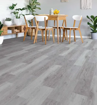 Pewter Oak 7x48 Glue Down Vinyl Flooring – 12 mil Wear Layer, 2mm Thick