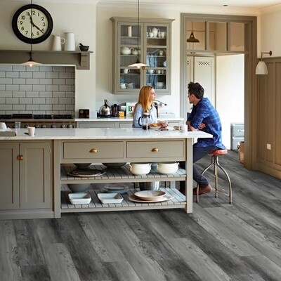 Highland Gray Click Lock LVP Flooring – 9x60 Plank | 20 mil Wear Layer | 8mm (5/16") | WPC Core -W030L-3008