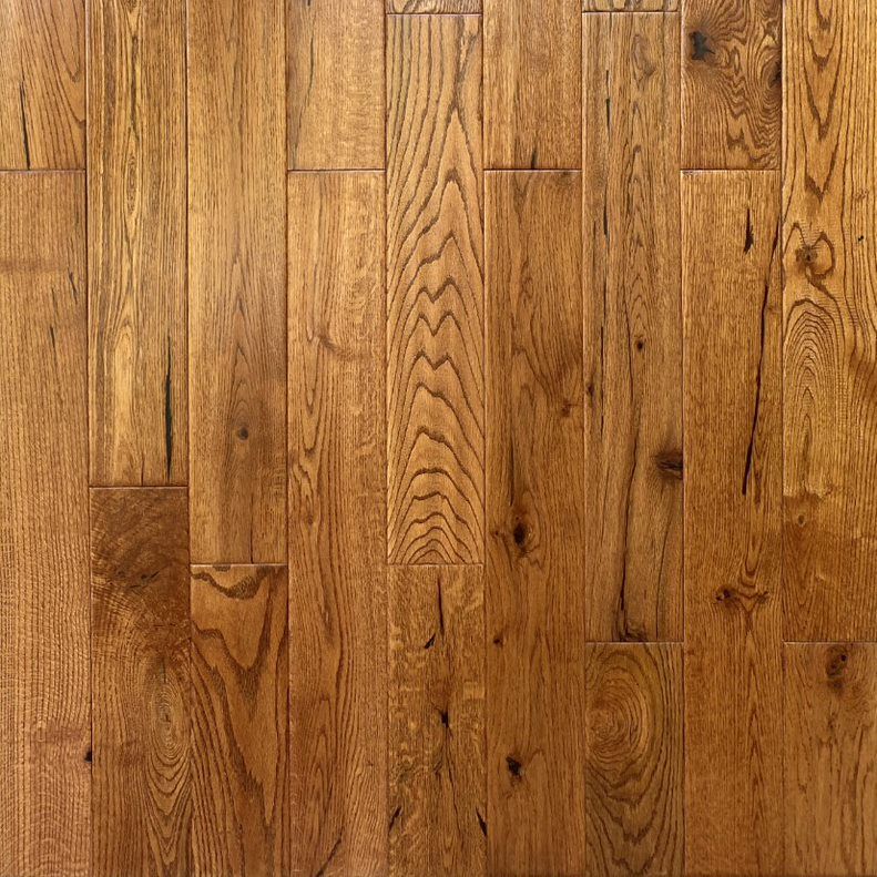 Butterscotch Oak 5" Hand-Scraped | Solid Hardwood Floor