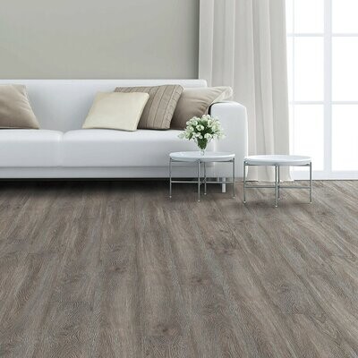 Pewter Oak 7x48 Glue Down Vinyl Flooring – 28 mil Wear Layer, 3mm Thick, EIR Texture