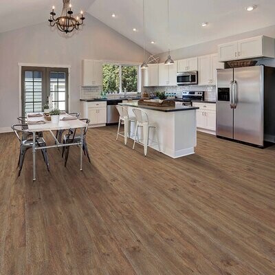 Umber Oak 7x48 Glue Down Vinyl Flooring – 28 mil Wear Layer, 3mm Thick, EIR Texture