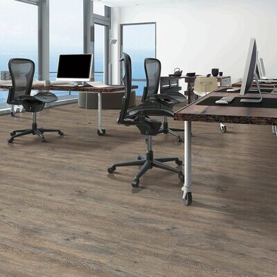 Weathered Oak 7x48 Glue Down Vinyl Flooring – 28 mil Wear Layer, 3mm Thick, EIR Texture