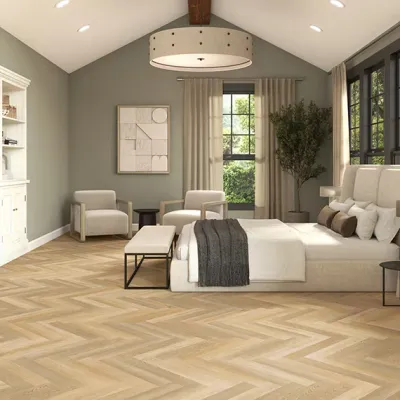 Hearth Herringbone Waterproof SPC Vinyl Plank Floor