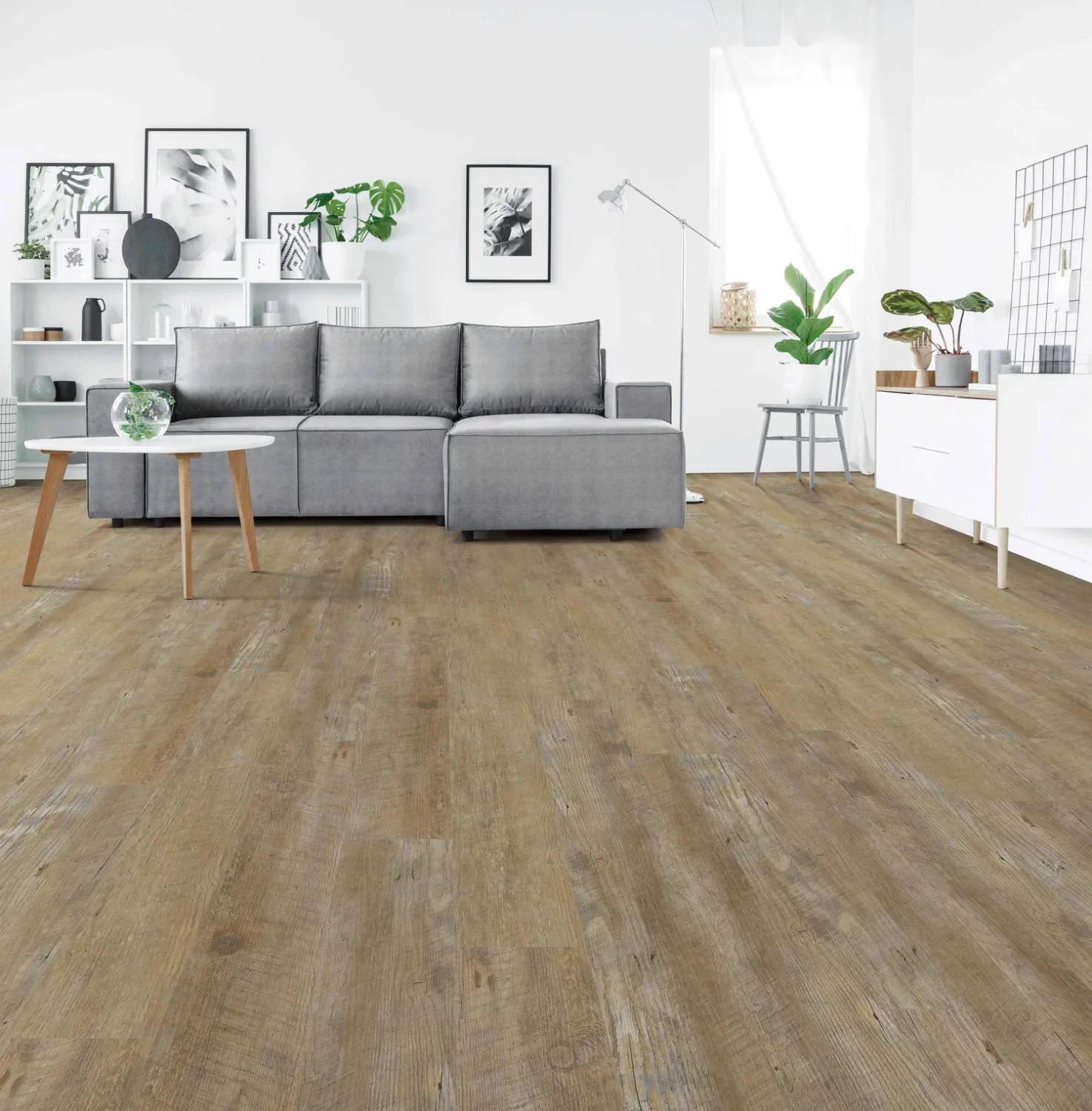 Settlement Pine 7x48 Glue Down Vinyl Flooring – 12 mil Wear Layer, 2mm Thick