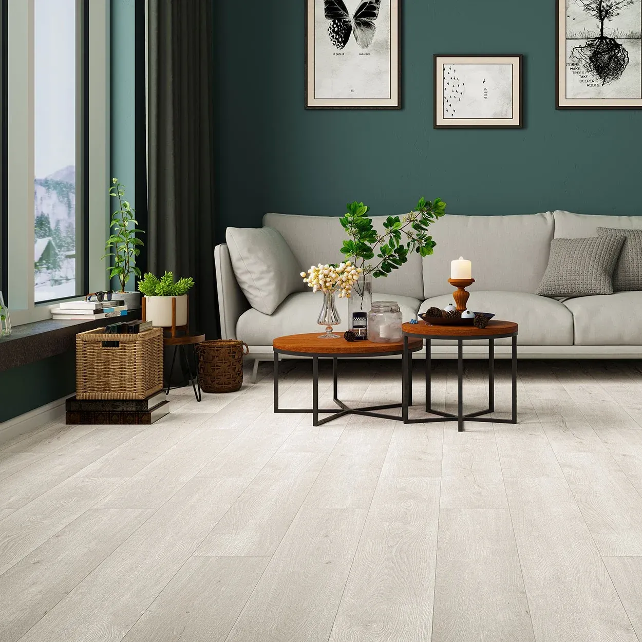 Chardonnay Waterproof Click Lock LVP Flooring – 9x60, 28 mil Wear Layer, 5/16" Thick, SPC Core