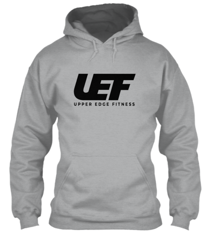 GREY UEF UNISEX HOODIE (LARGE LOGO)